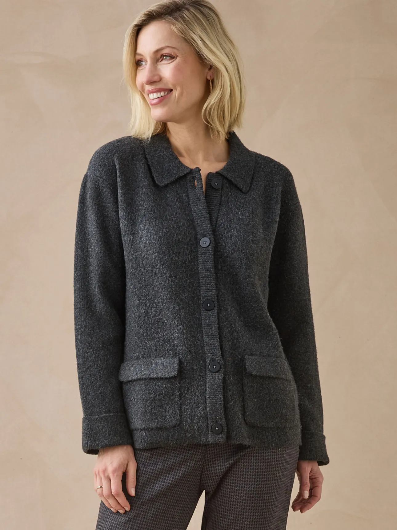 Gilet col pol en maille milano