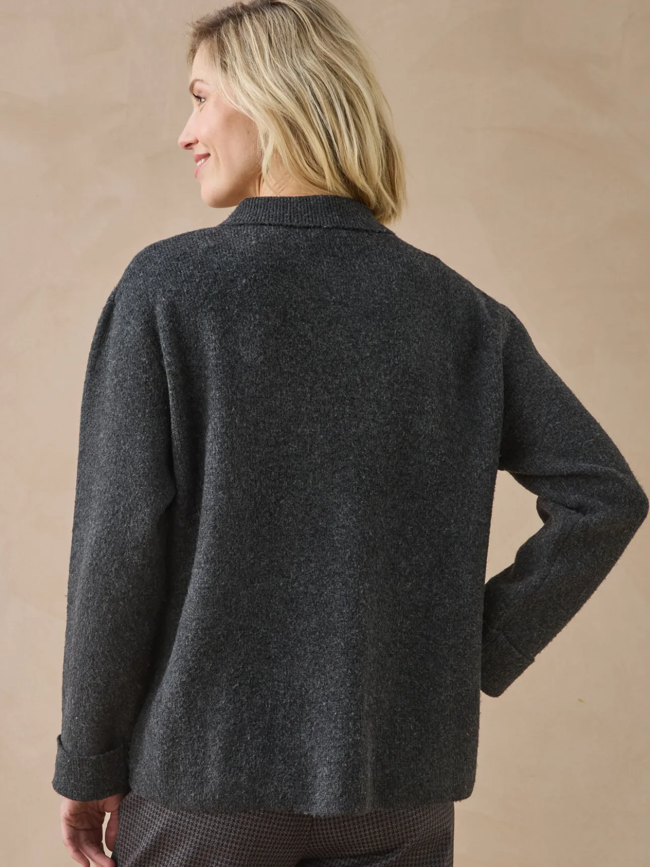 Gilet col pol en maille milano