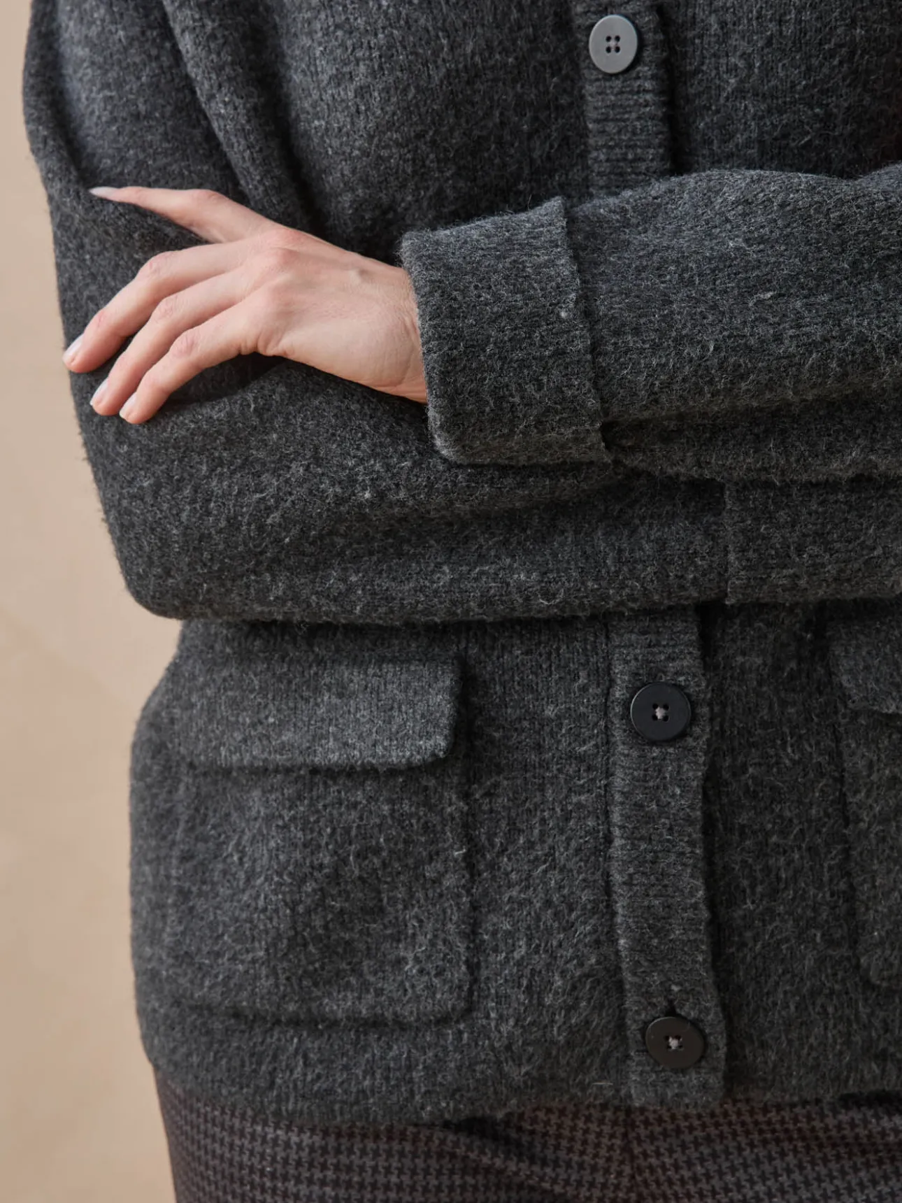 Gilet col pol en maille milano