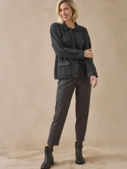 Gilet col pol en maille milano