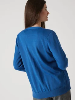 Gilet encolure V 50% laine mérinos