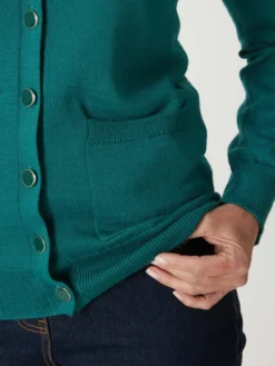 Gilet encolure V 50% laine mérinos