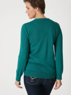 Gilet encolure V 50% laine mérinos