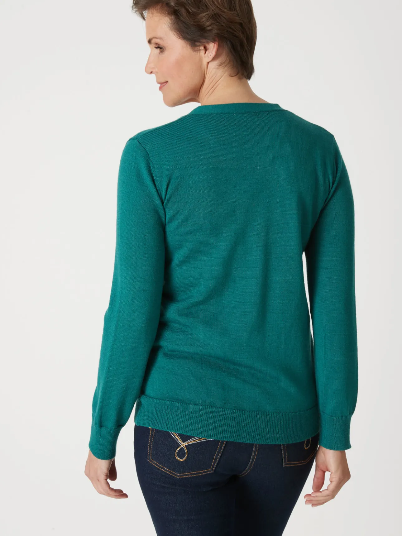 Gilet encolure V 50% laine mérinos