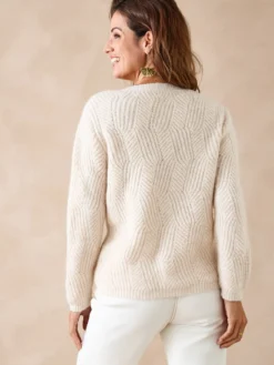 GIlet en côtes perlées avec laine