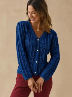 Gilet en maille fantaisie