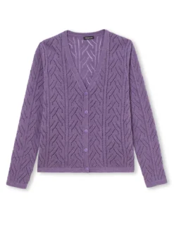 Gilet maille point fantaisie avec laine