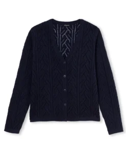 Gilet maille point fantaisie avec laine