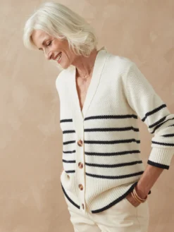 Gilet rayé manches longues