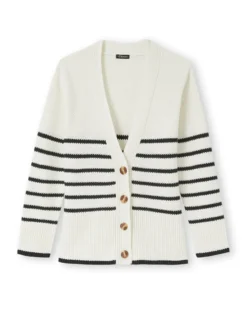 Gilet rayé manches longues