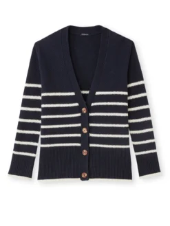Gilet rayé manches longues