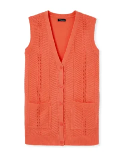 Gilet sans manches point ajouré