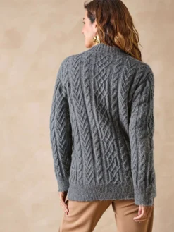 Gilet zippé col montant avec laine