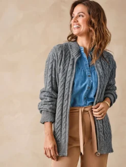 Gilet zippé col montant avec laine