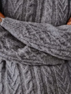 Gilet zippé col montant avec laine