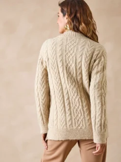 Gilet zippé col montant avec laine