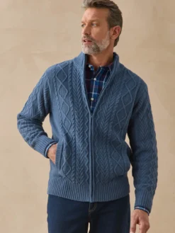 Gilet zippé col montant 30% laine