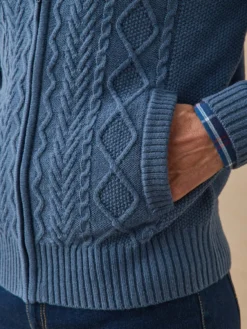 Gilet zippé col montant 30% laine