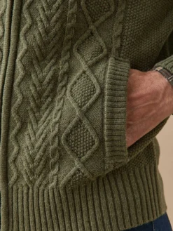 Gilet zippé col montant 30% laine