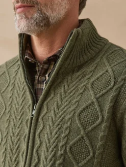 Gilet zippé col montant 30% laine