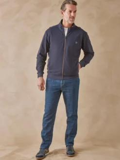 Gilet zippé en maille piquée