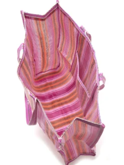 Grand sac cabas rayé