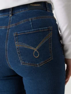 Jean droit taille haute stretch