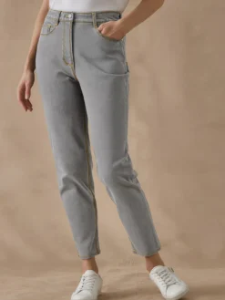 Jean 7/8ème coupe Mom