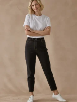 Jean 7/8ème coupe Mom