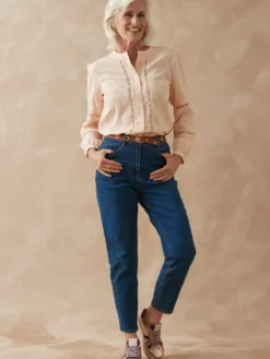 Jean 7/8ème coupe Mom