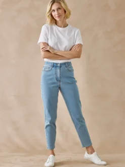 Jean 7/8ème coupe Mom