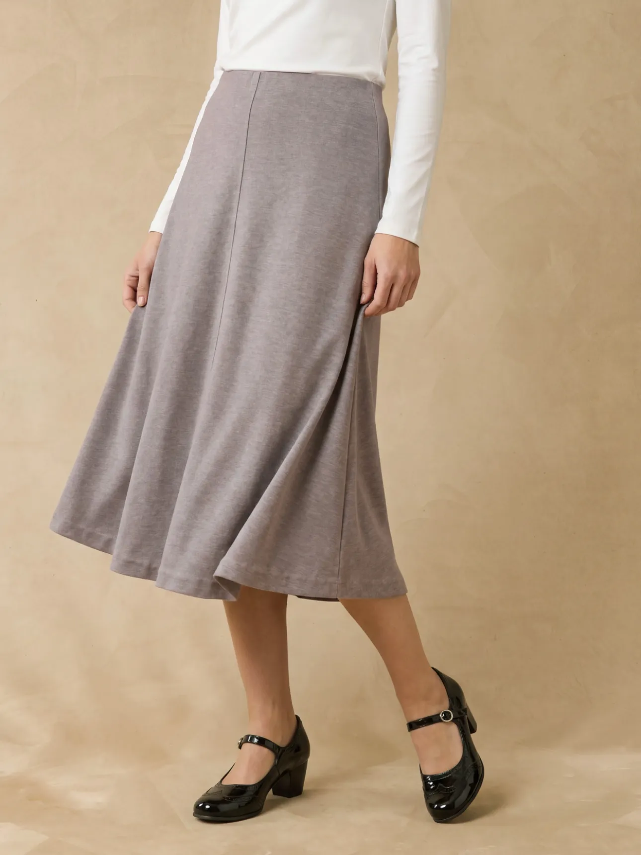 Jupe ample maille milano