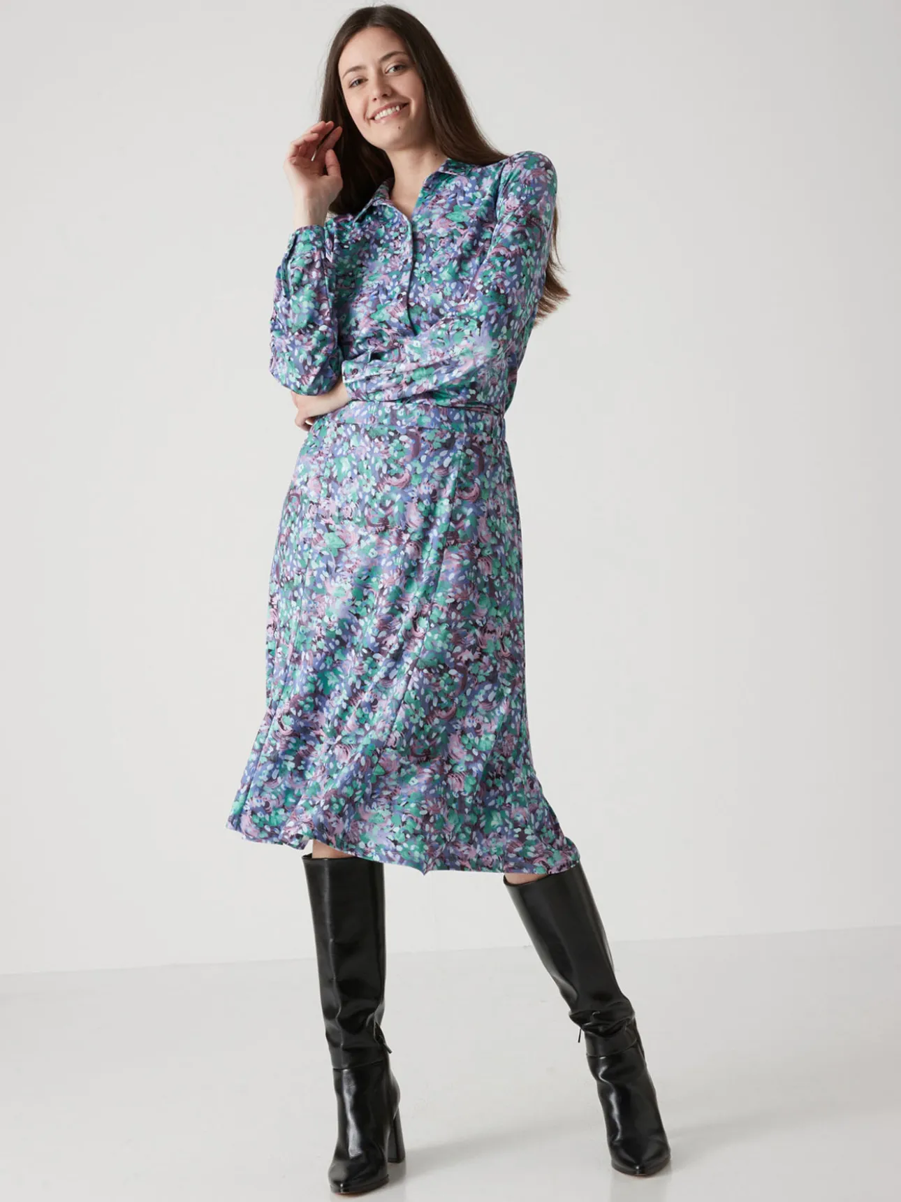 Jupe ample midi