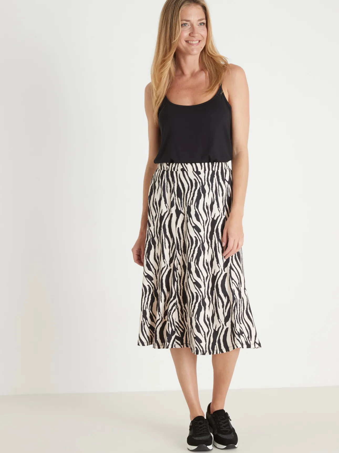 Jupe ample midi