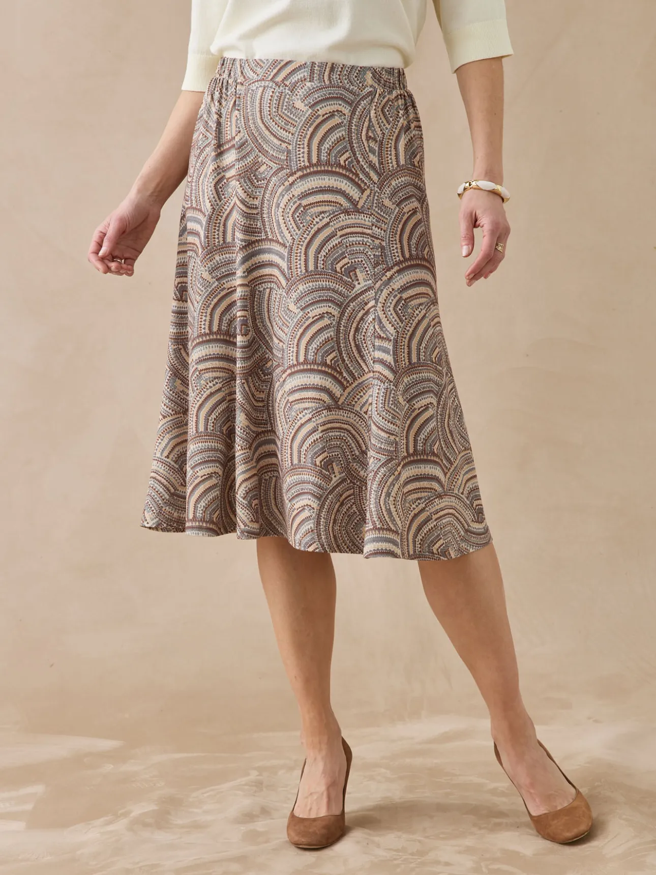 Jupe ample midi