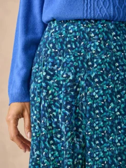 Jupe en maille, entièrement élastiquée