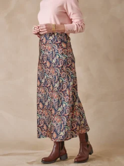 Jupe en satin élastiquée