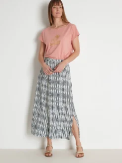 Jupe longue élastiquée "tie and dye"