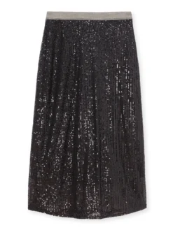 Jupe évasée à sequins