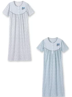 Lot 2 chemises de nuit manches courtes
