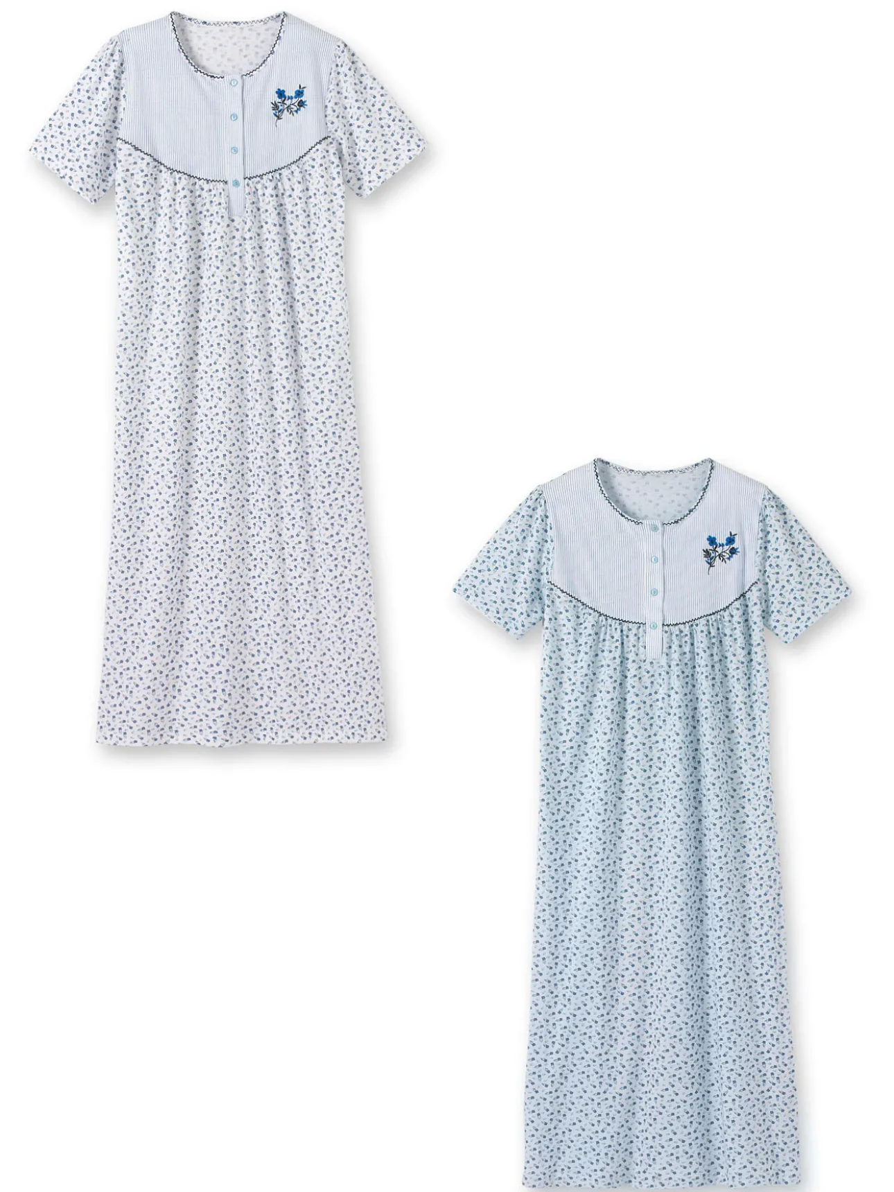 Lot 2 chemises de nuit manches courtes
