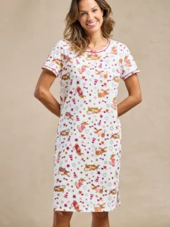 Lot de 2 chemises de nuit courtes coton