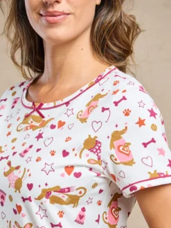 Lot de 2 chemises de nuit courtes coton