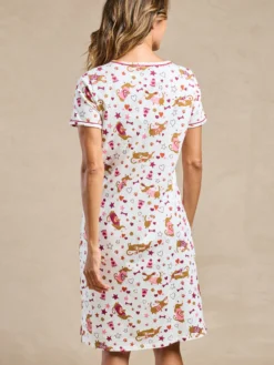 Lot de 2 chemises de nuit courtes coton