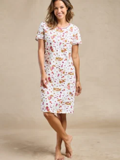 Lot de 2 chemises de nuit courtes coton