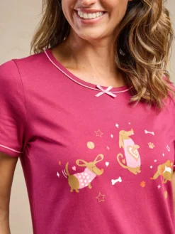 Lot de 2 chemises de nuit longues coton