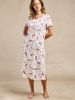 Lot de 2 chemises de nuit longues coton