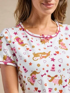 Lot de 2 chemises de nuit longues coton