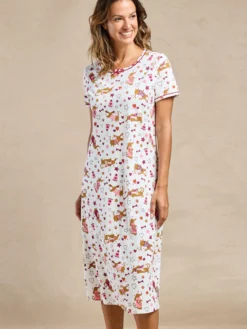 Lot de 2 chemises de nuit longues coton