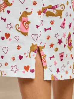 Lot de 2 chemises de nuit longues coton